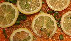 Baked Salmon Fillet with Garlic and Dill